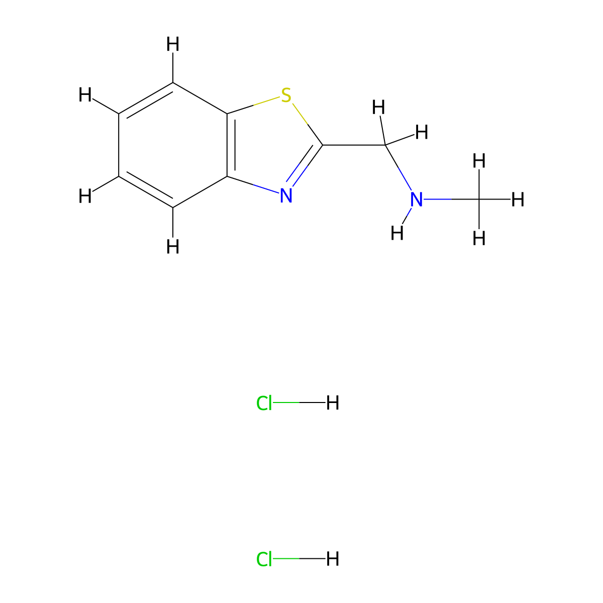(1,3-Benzothiazol-2-ylmethyl)methylamine dihydrochloride molecular structure, CAS 2103398-81-6