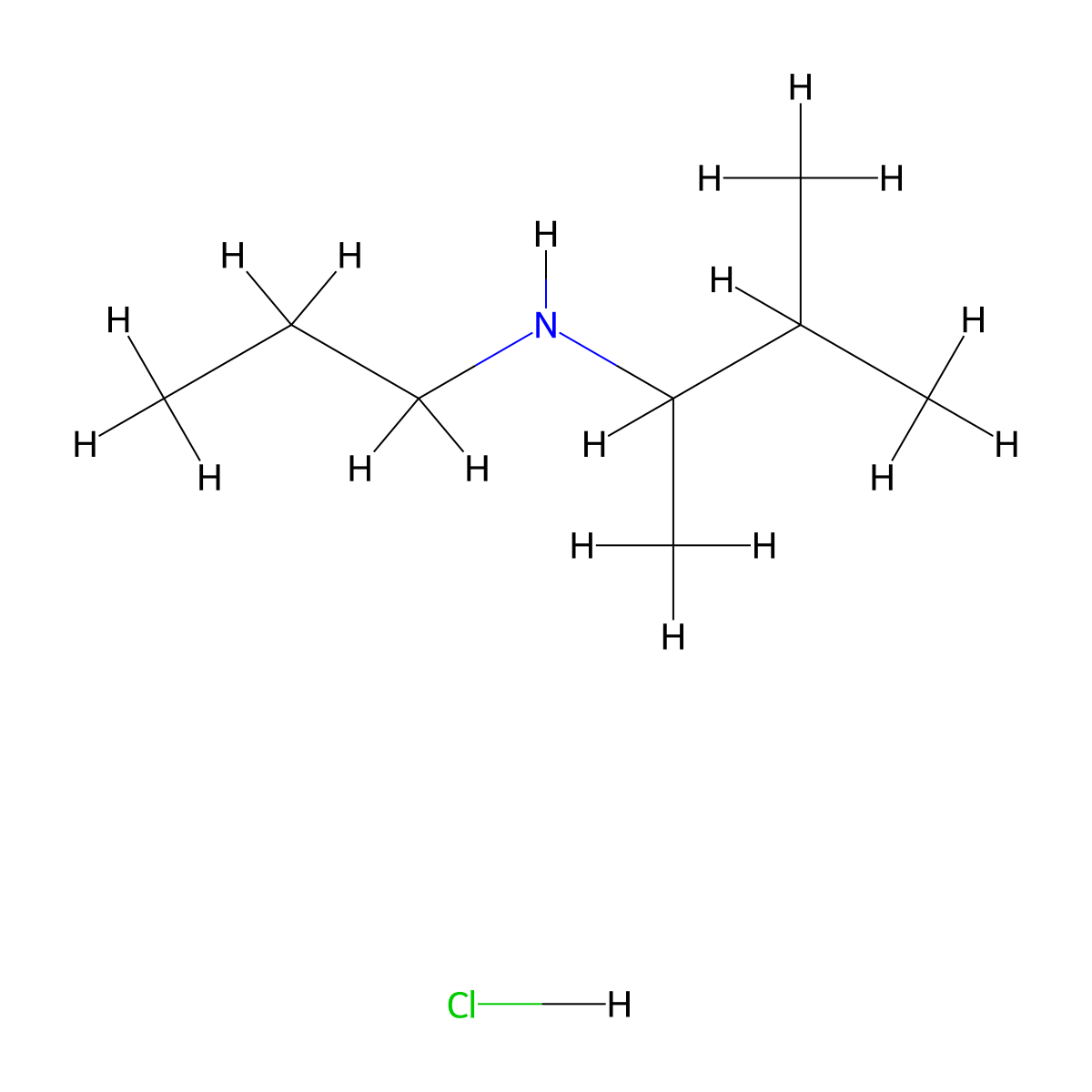 (1,2-Dimethylpropyl)propylamine hydrochloride molecular structure, CAS 2103402-67-9