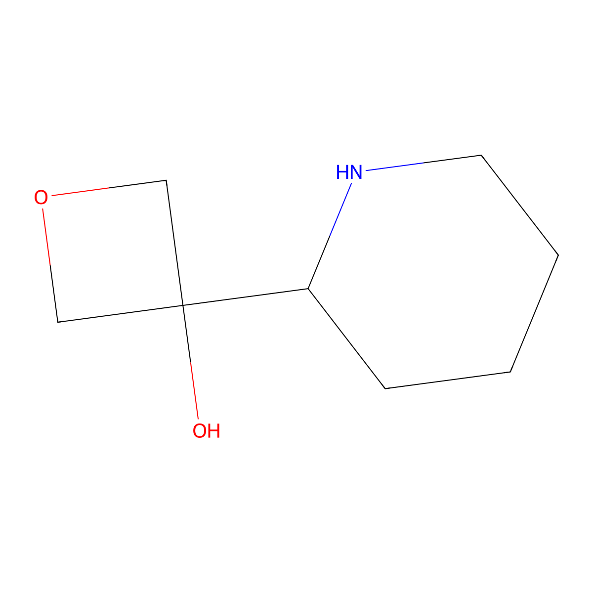 3-(Piperidin-2-yl)oxetan-3-ol molecular structure, CAS 2103426-54-4