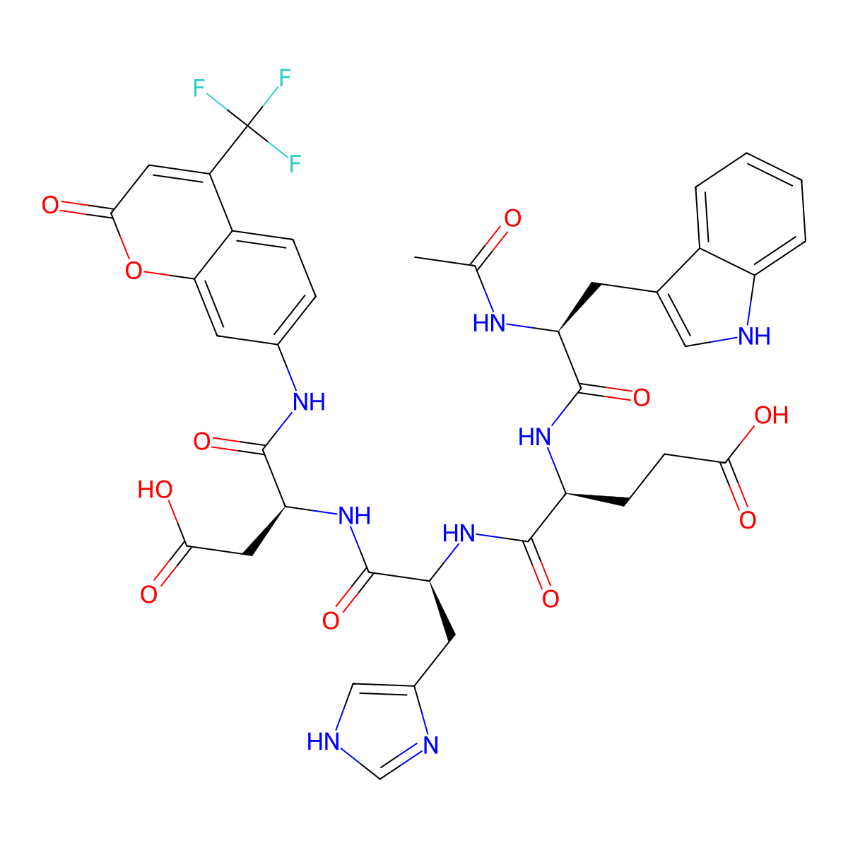 Ac-WEHD-AFC molecular structure, CAS 210344-99-3