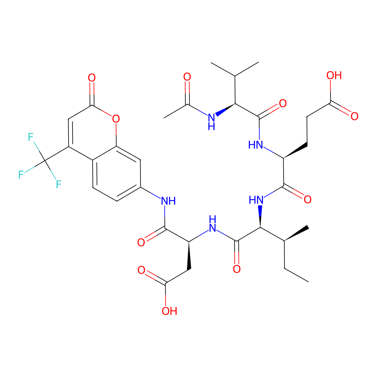Ac-VEID-AFC molecular structure, CAS 210345-01-0