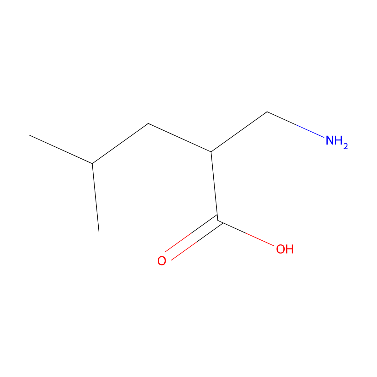 (R)-2-(Aminomethyl)-4-methylpentanoic acid molecular structure, CAS 210345-89-4