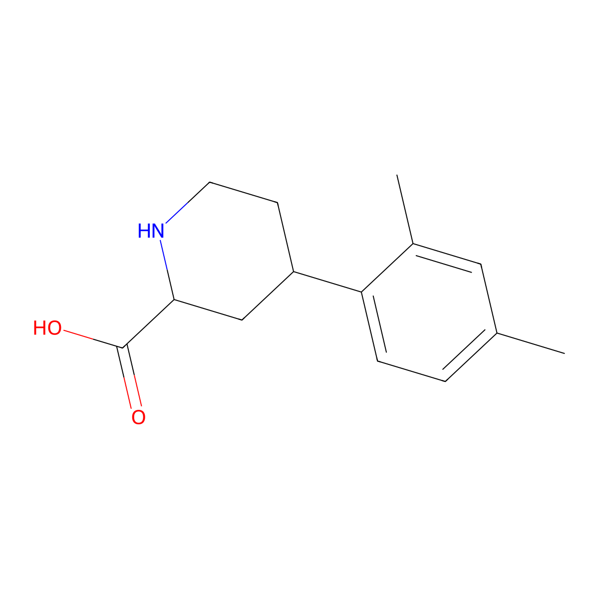 4-(2,4-Dimethylphenyl)piperidine-2-carboxylic acid molecular structure, CAS 2103457-42-5