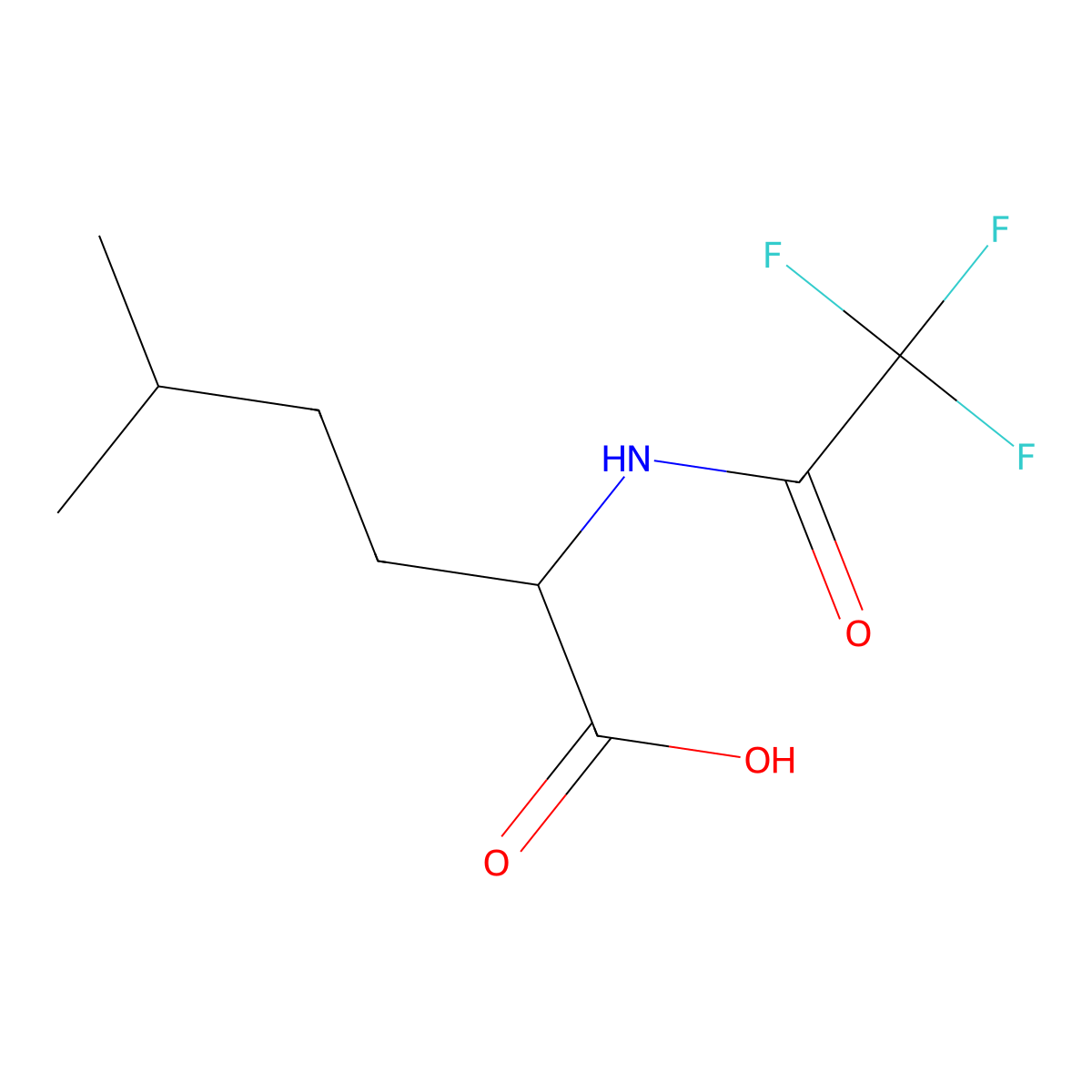 5-Methyl-2-(trifluoroacetamido)hexanoic acid molecular structure, CAS 2103468-26-2