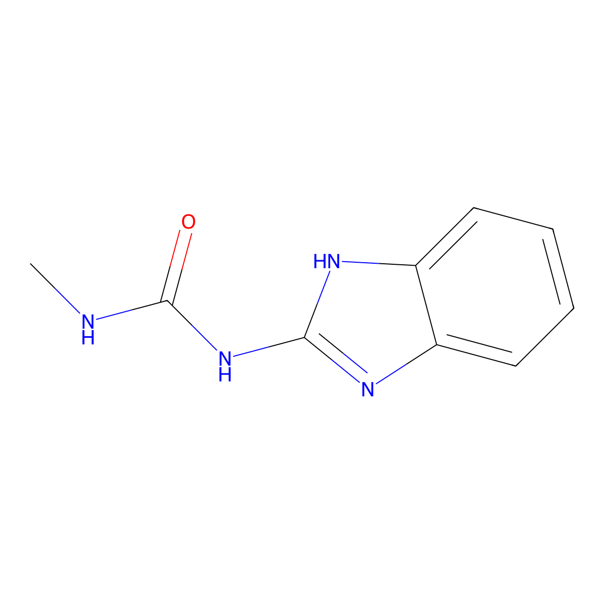 N-1H-Benzimidazol-2-yl-N'-methylcarbamimidic acid molecular structure, CAS 21035-25-6