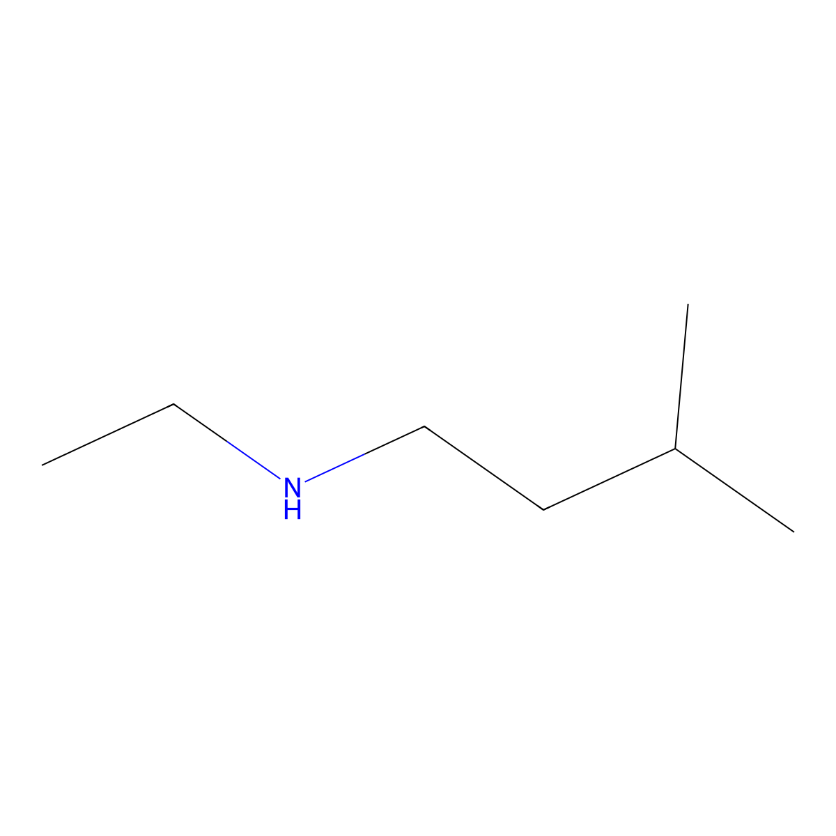 N-Ethyl-3-methyl-1-butanamine molecular structure, CAS 21035-52-9