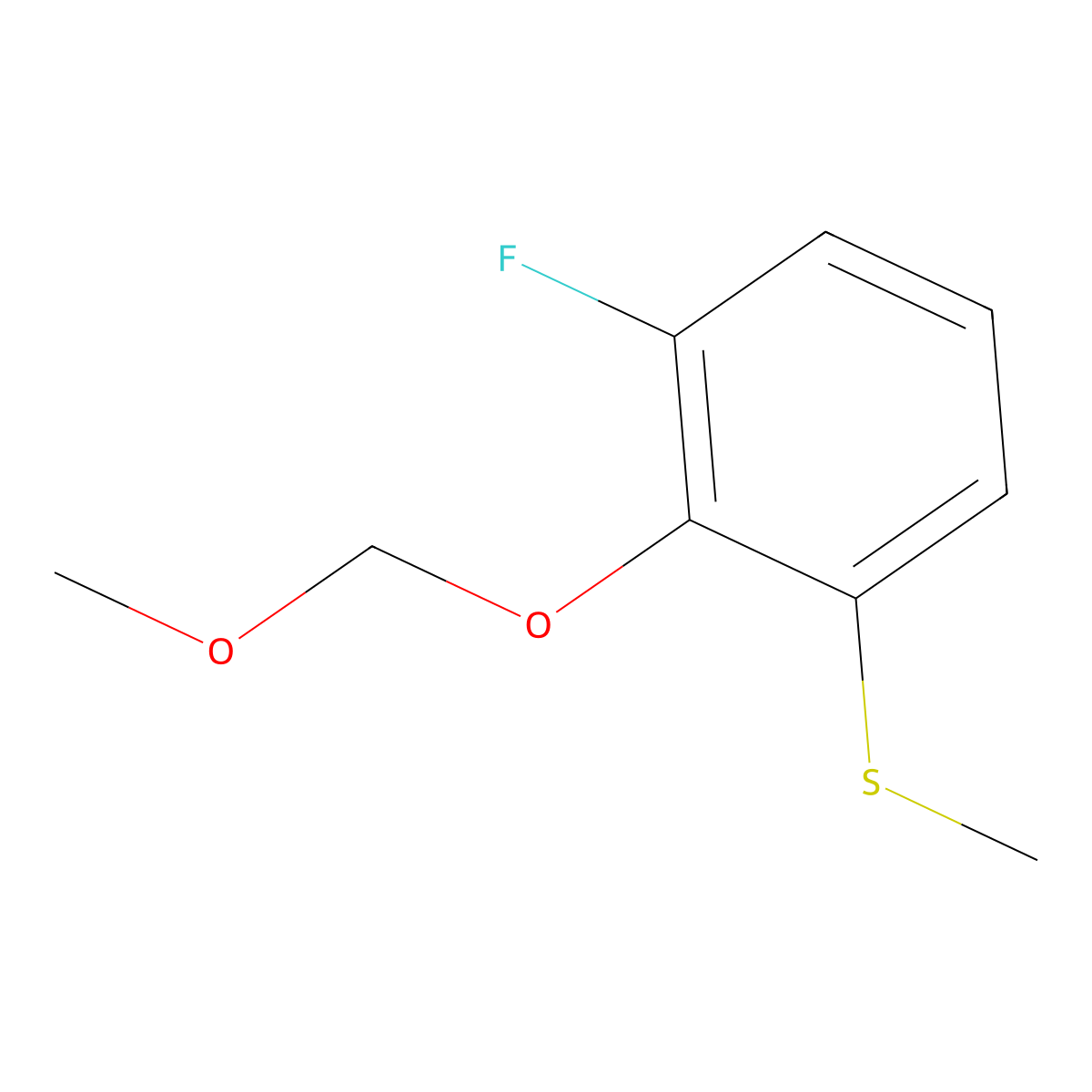 1-Fluoro-2-(methoxymethoxy)-3-(methylthio)benzene molecular structure, CAS 210350-60-0