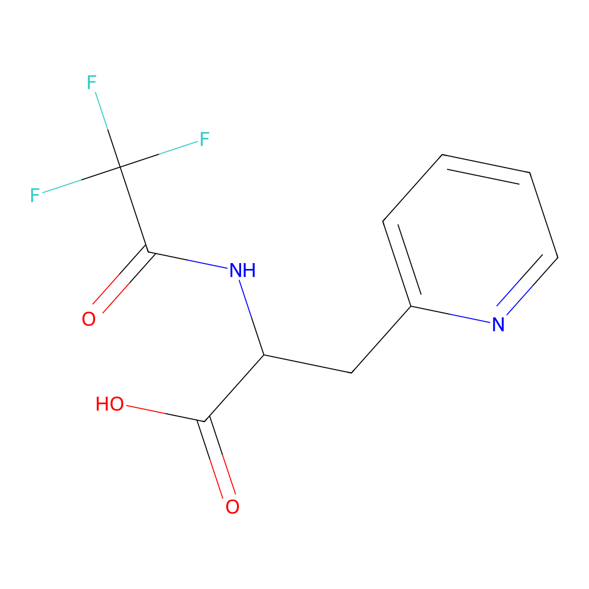 3-(Pyridin-2-yl)-2-(trifluoroacetamido)propanoic acid molecular structure, CAS 2103508-36-5