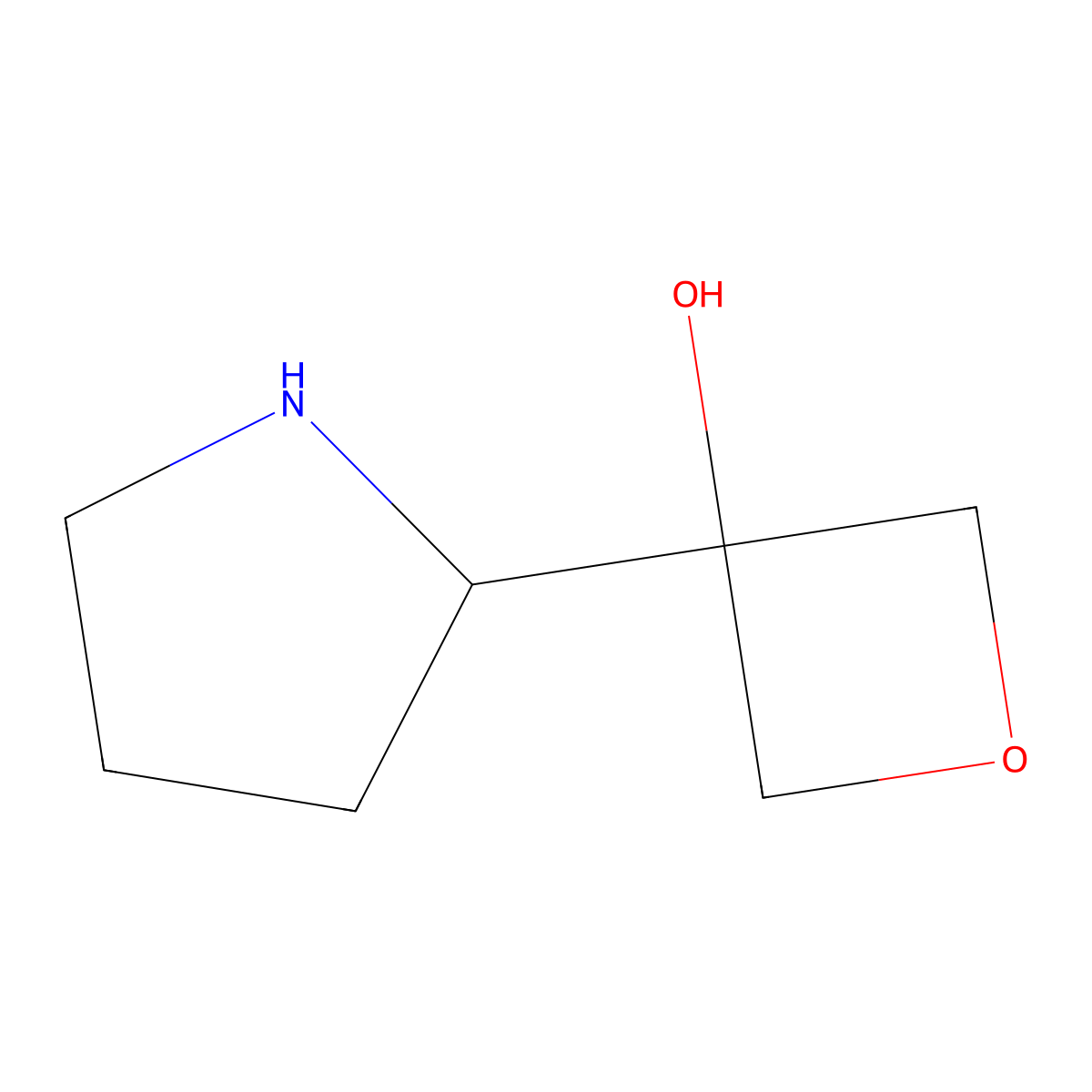 3-(Pyrrolidin-2-yl)oxetan-3-ol molecular structure, CAS 2103524-80-5