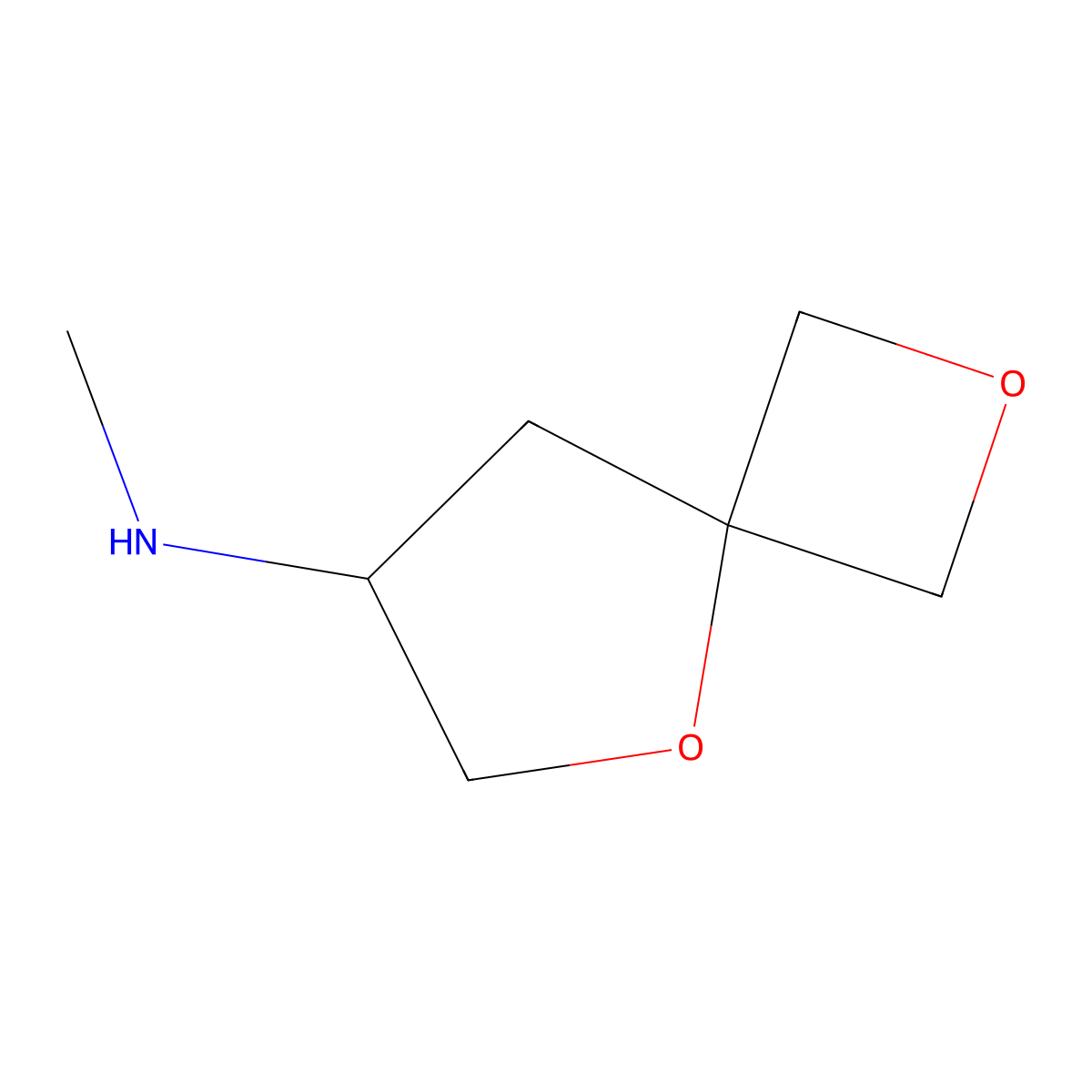 N-Methyl-2,5-dioxaspiro[3.4]octan-7-amine molecular structure, CAS 2103527-16-6