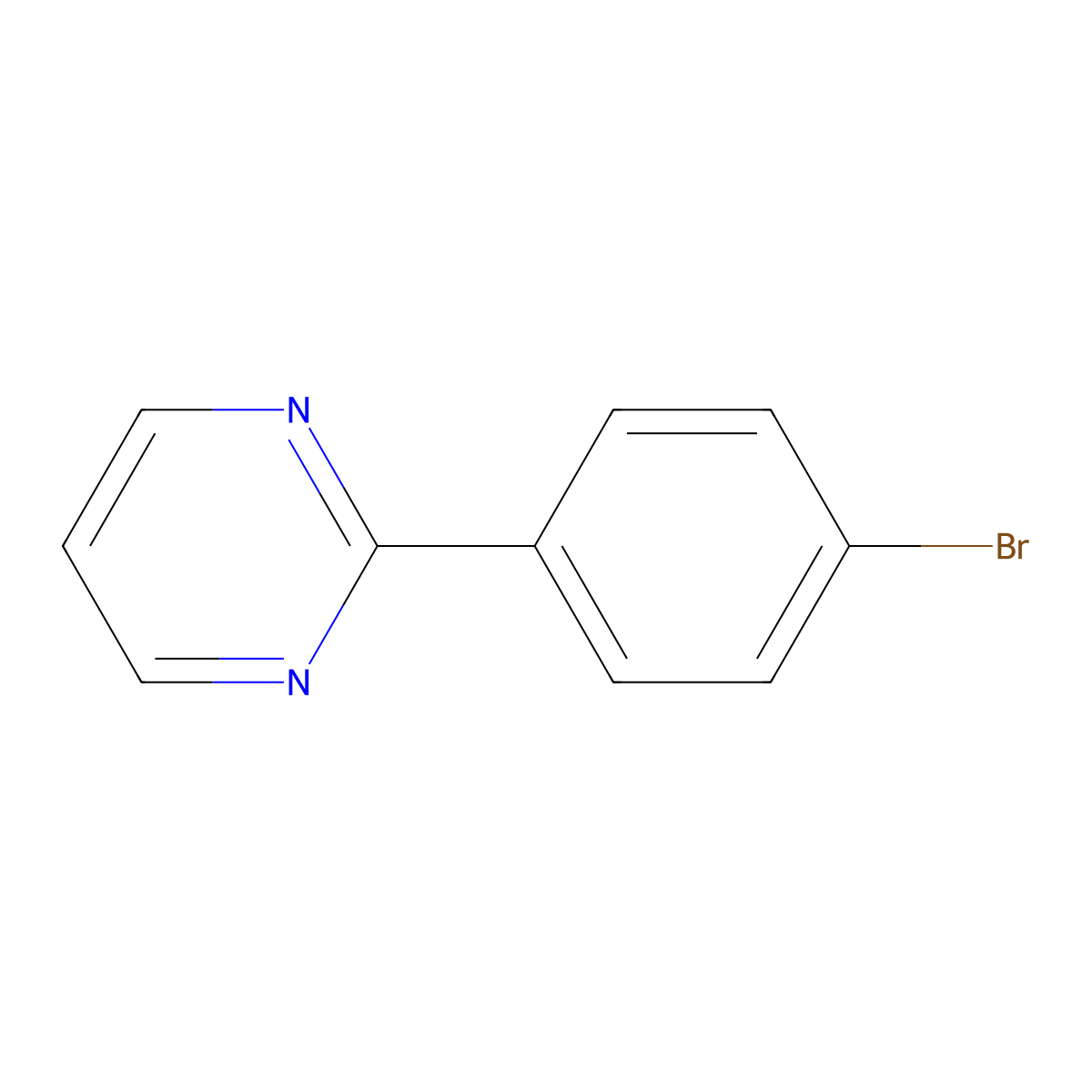 2-(4-Bromophenyl)pyrimidine molecular structure, CAS 210354-17-9