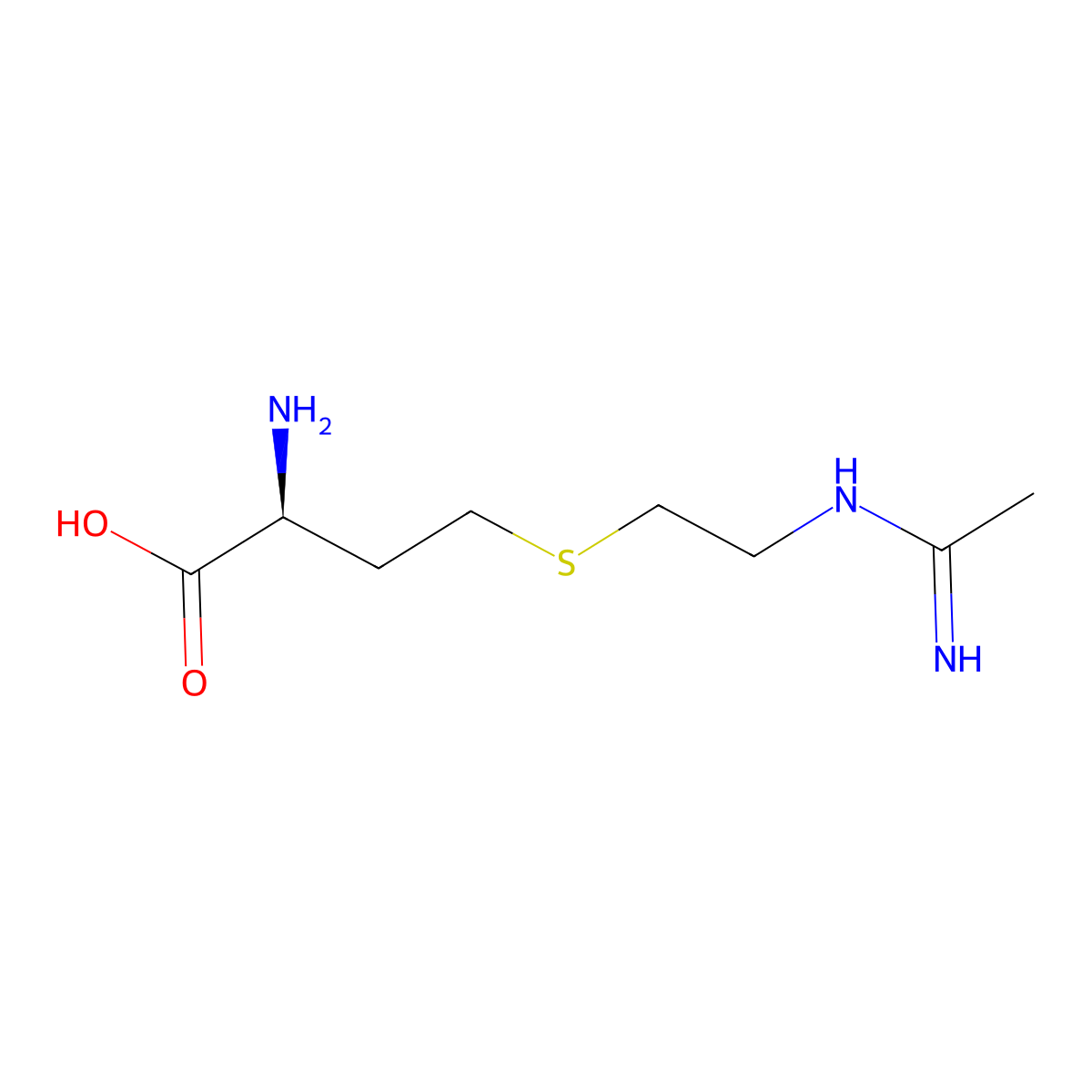 S-(2-((1-Iminoethyl)amino)ethyl)-L-homocysteine molecular structure, CAS 210354-22-6