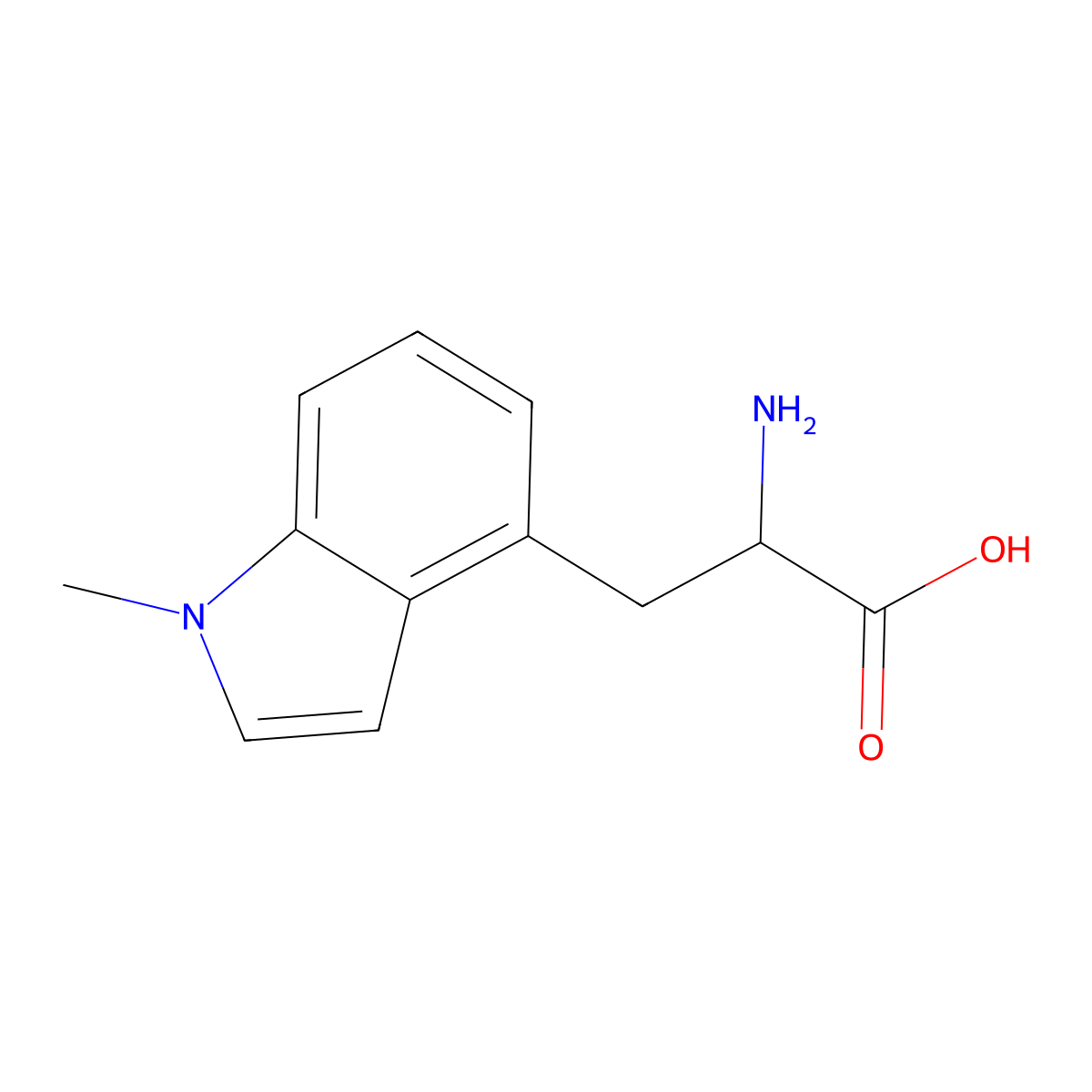 2-Amino-3-(1-methyl-1H-indol-4-yl)propanoic acid molecular structure, CAS 2103580-35-2