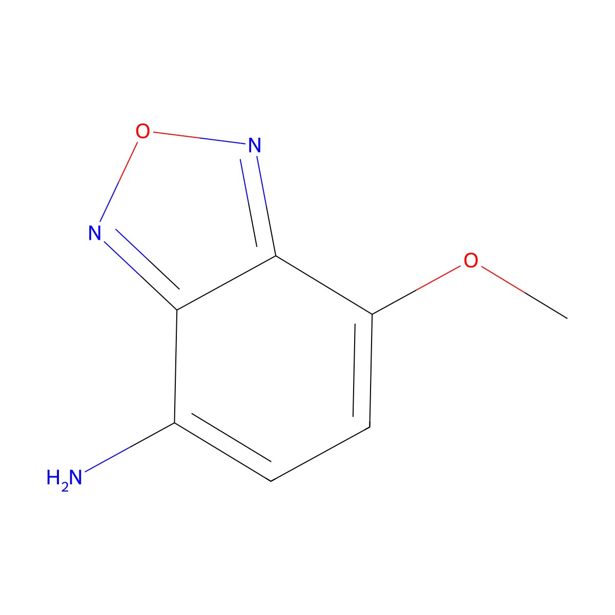 7-Methoxy-2,1,3-benzoxadiazol-4-amine molecular structure, CAS 21036-51-1