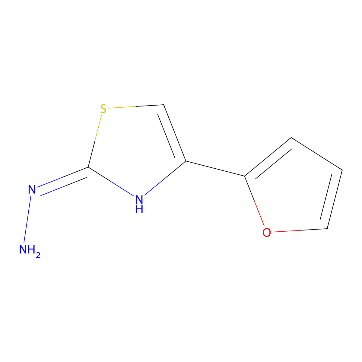 4-(2-Furyl)-2-hydrazino-1,3-thiazole molecular structure, CAS 21036-64-6