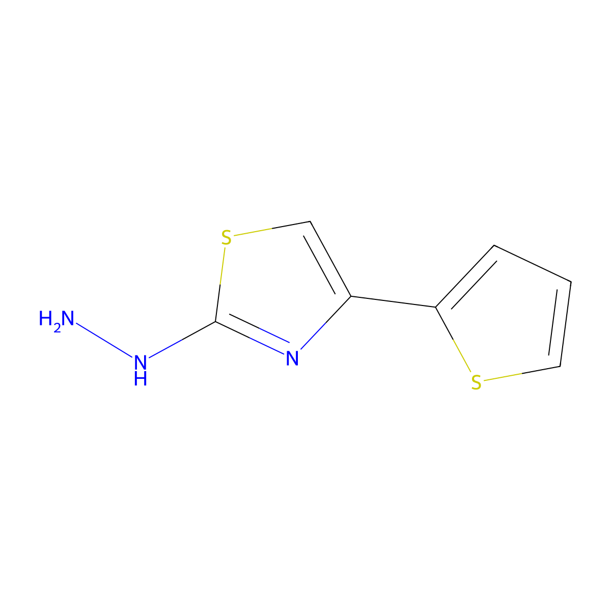 2-Hydrazinyl-4-(thiophen-2-yl)thiazole molecular structure, CAS 21036-68-0