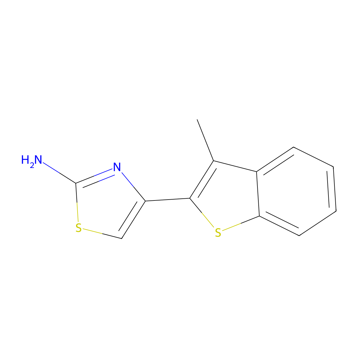 4-(3-Methyl-1-benzothiophen-2-yl)-1,3-thiazol-2-amine molecular structure, CAS 21036-85-1