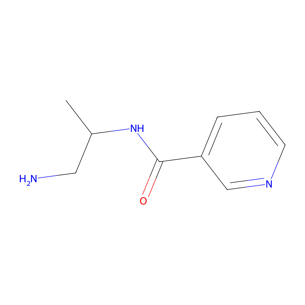 N-(1-aminopropan-2-yl)nicotinamide molecular structure, CAS 210362-59-7