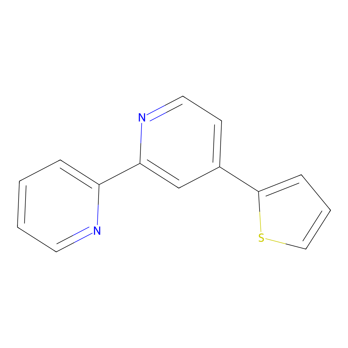 4-(Thiophen-2-yl)-2,2'-bipyridine molecular structure, CAS 210363-85-2