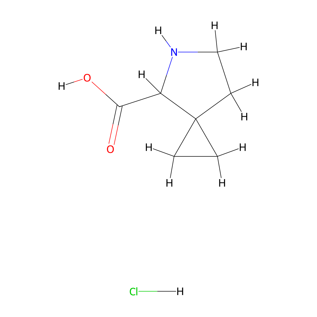 5-Azaspiro[2.4]heptane-4-carboxylic acid hydrochloride molecular structure, CAS 2103648-51-5