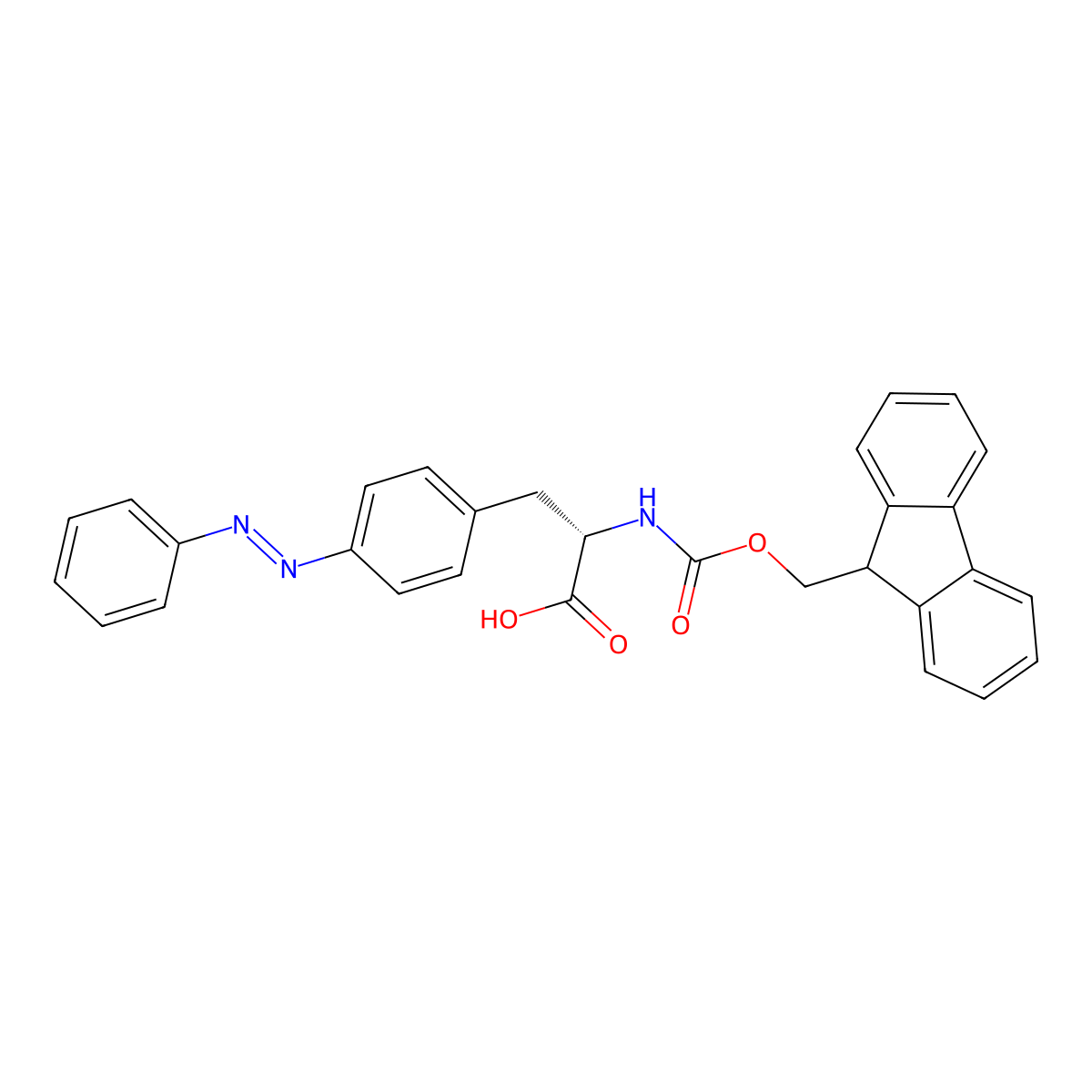 Fmoc-Phe(4-N=NPh)-OH molecular structure, CAS 210366-26-0