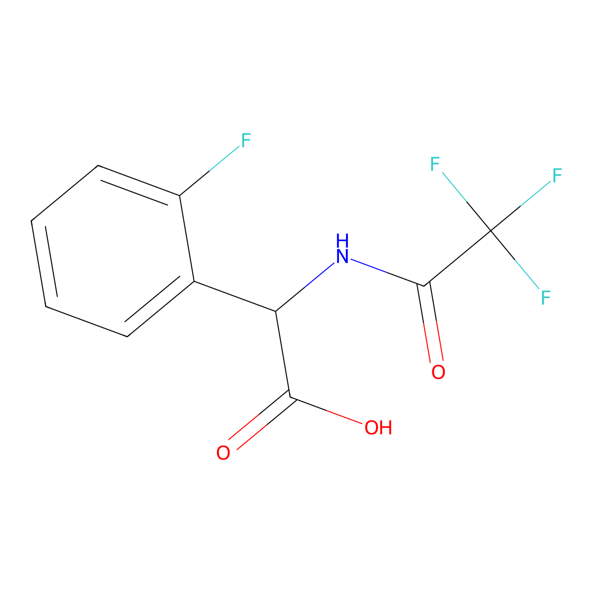 2-(2-Fluorophenyl)-2-(trifluoroacetamido)acetic acid molecular structure, CAS 2103688-51-1