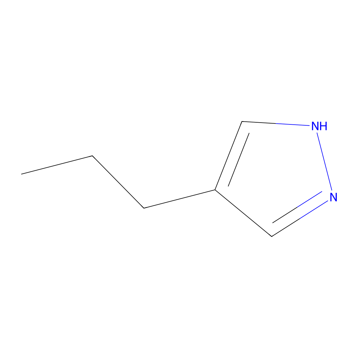 4-propyl-1H-pyrazole molecular structure, CAS 21037-81-0