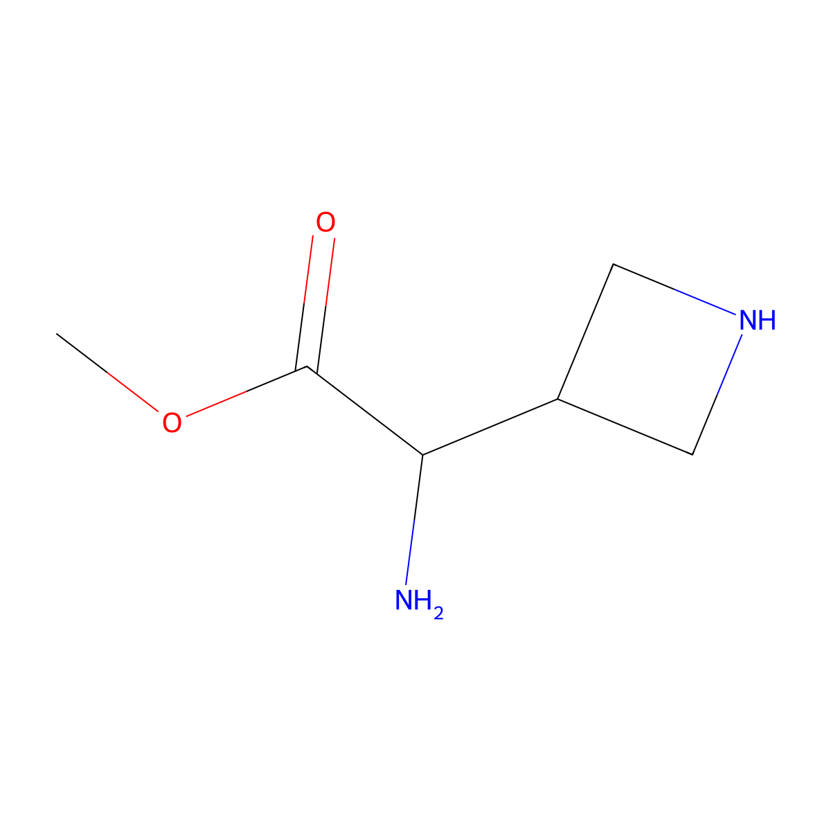 Methyl 2-amino-2-(azetidin-3-yl)acetate molecular structure, CAS 2103713-32-0