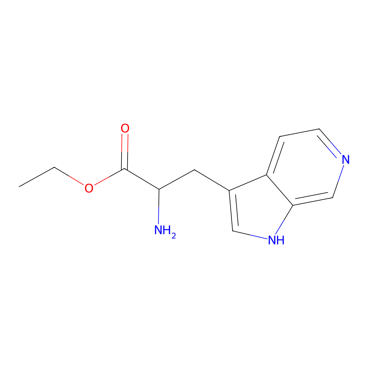 ethyl 2-amino-3-{1H-pyrrolo[2,3-c]pyridin-3-yl}propanoate molecular structure, CAS 2103741-86-0