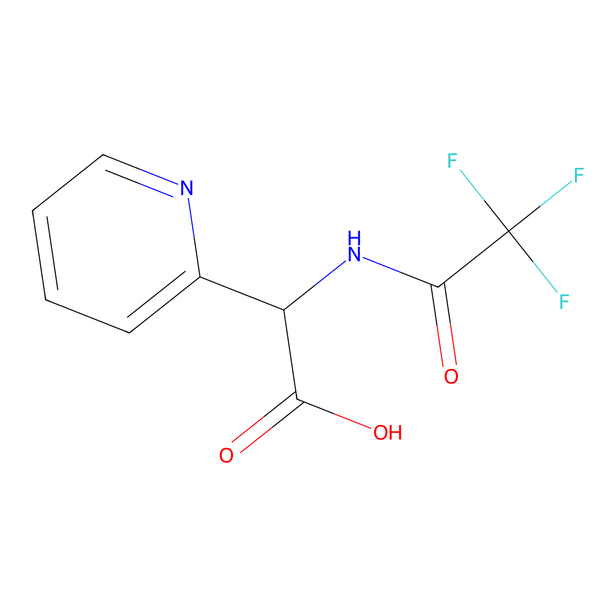2-(Pyridin-2-yl)-2-(trifluoroacetamido)acetic acid molecular structure, CAS 2103743-25-3