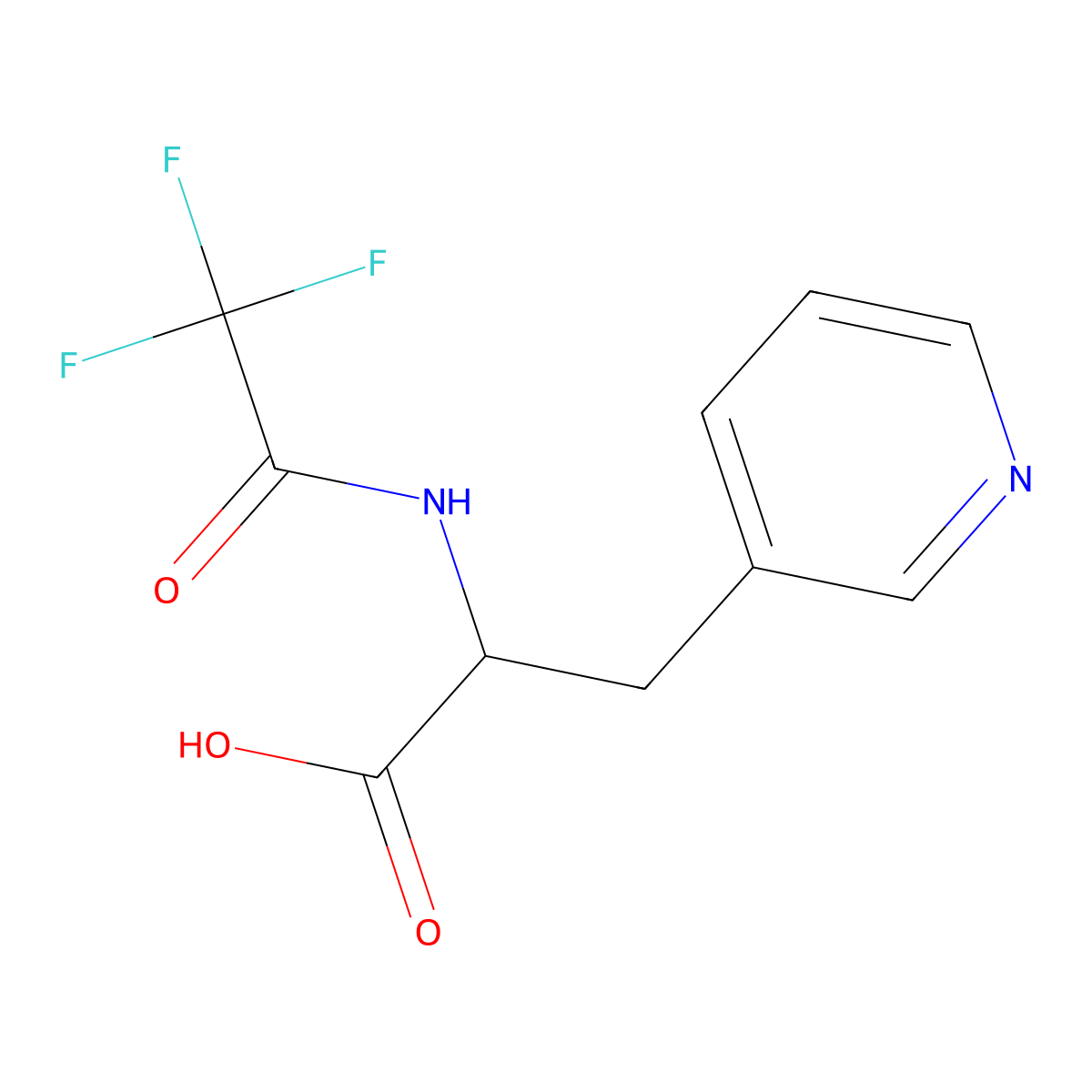 3-(Pyridin-3-yl)-2-(trifluoroacetamido)propanoic acid molecular structure, CAS 2103743-91-3