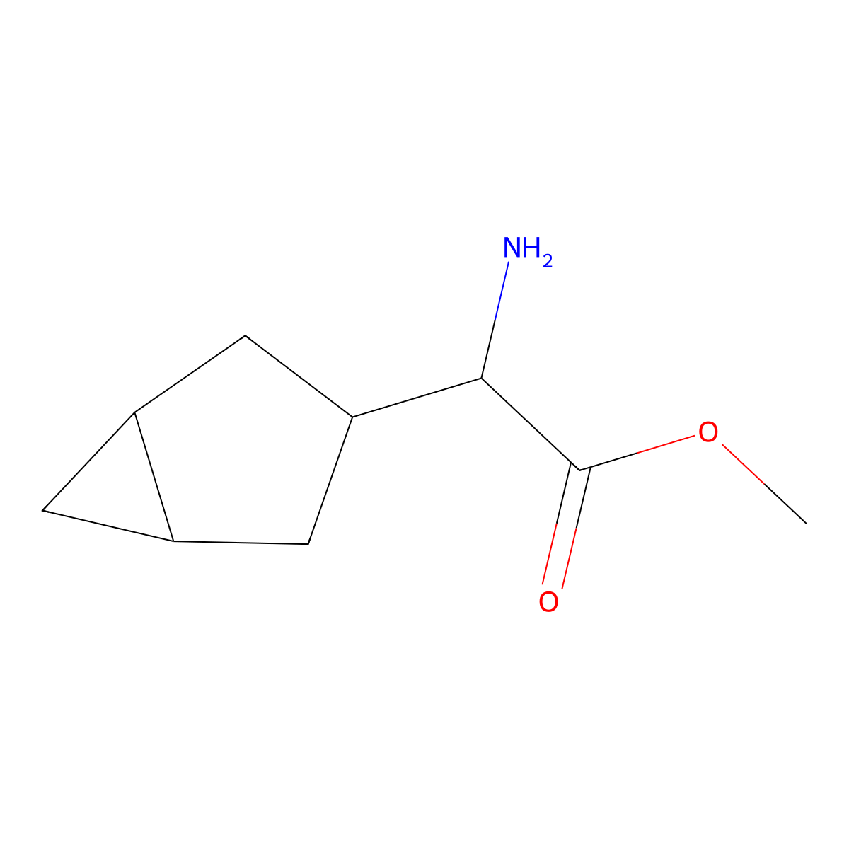 Methyl 2-amino-2-{bicyclo[3.1.0]hexan-3-yl}acetate molecular structure, CAS 2103758-09-2