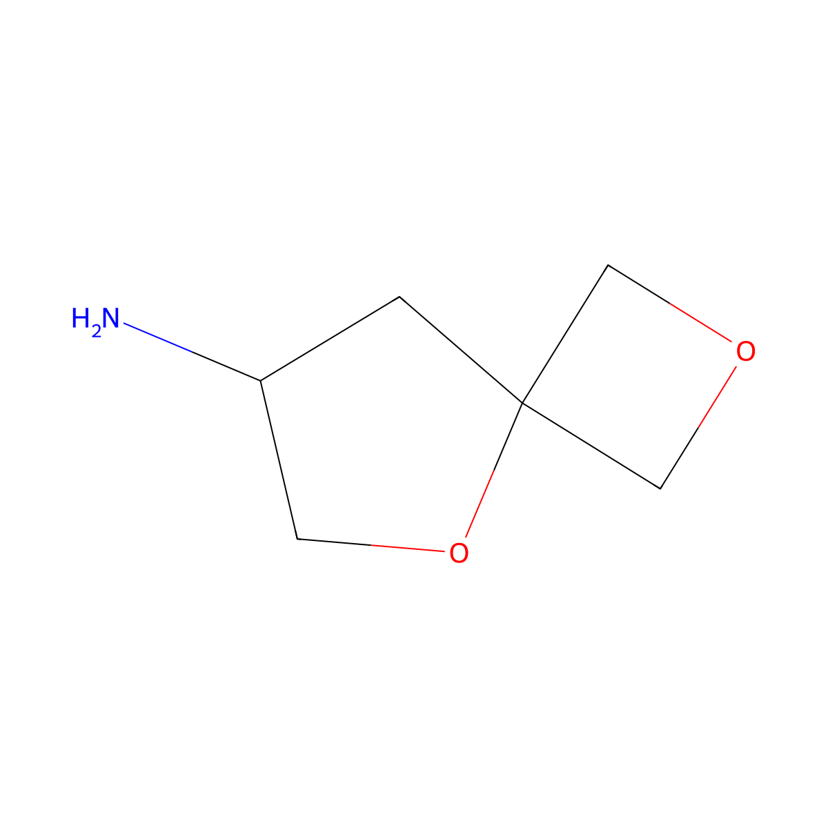 2,5-Dioxaspiro(3.4)octan-7-amine molecular structure, CAS 2103779-12-8