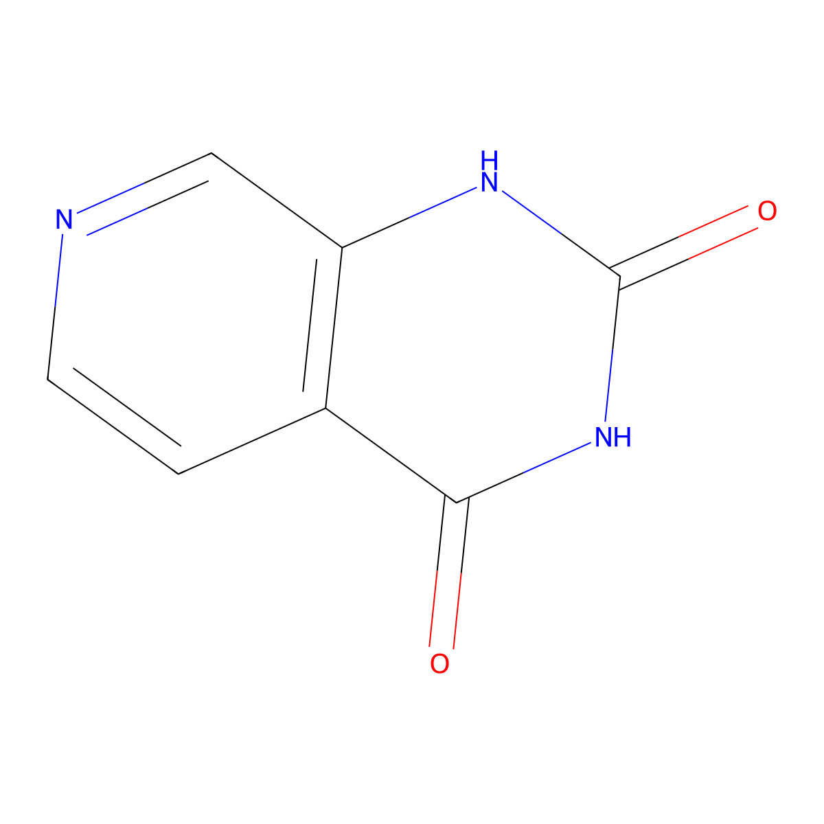 1H,2H,3H,4H-pyrido(3,4-d)pyrimidine-2,4-dione molecular structure, CAS 21038-67-5