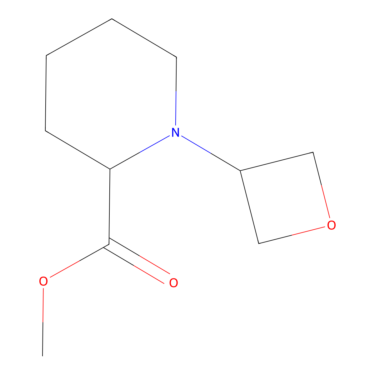 Methyl1-(oxetan-3-yl)piperidine-2-carboxylate molecular structure, CAS 2103809-45-4