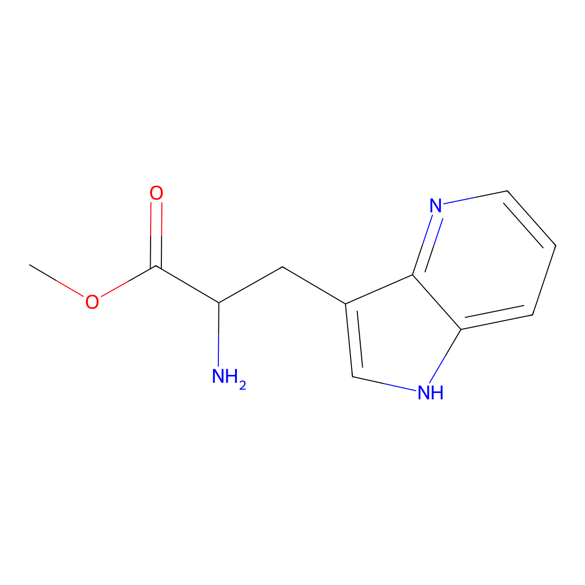 methyl 2-amino-3-{1H-pyrrolo[3,2-b]pyridin-3-yl}propanoate molecular structure, CAS 2103813-51-8