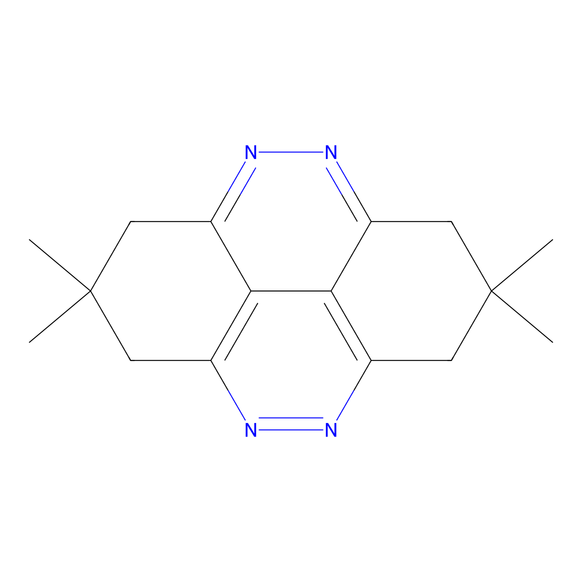2,2,7,7-Tetramethyl-1,2,3,6,7,8-hexahydrocinnolino[5,4,3-cde]cinnoline molecular structure, CAS 21039-99-6