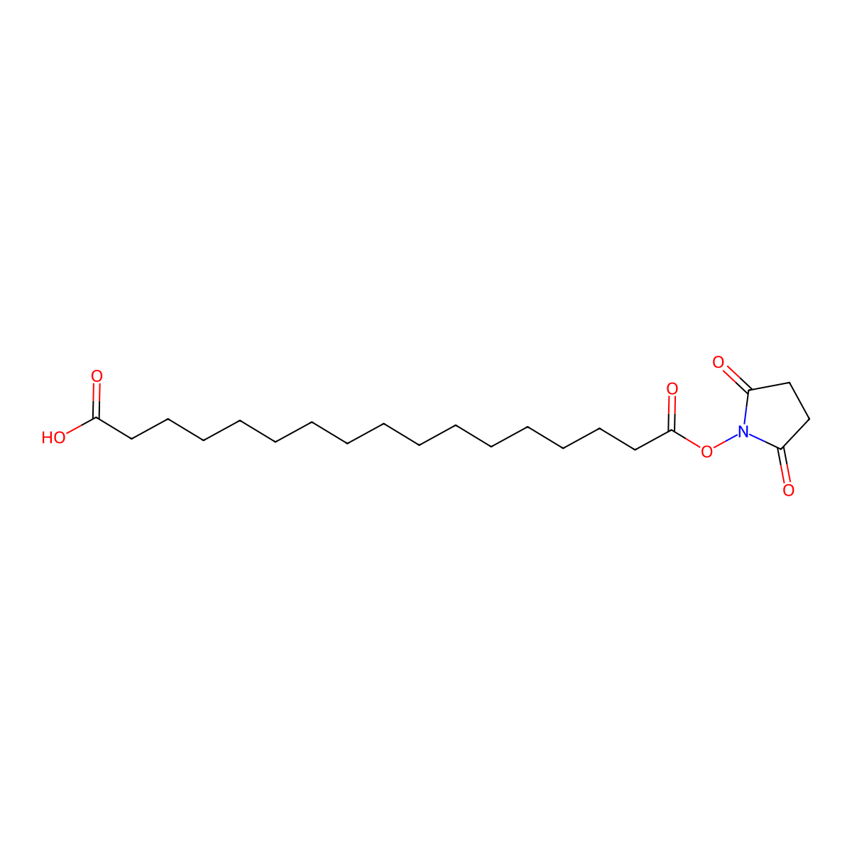 17-((2,5-Dioxopyrrolidin-1-yl)oxy)-17-oxoheptadecanoic acid molecular structure, CAS 2103921-62-4