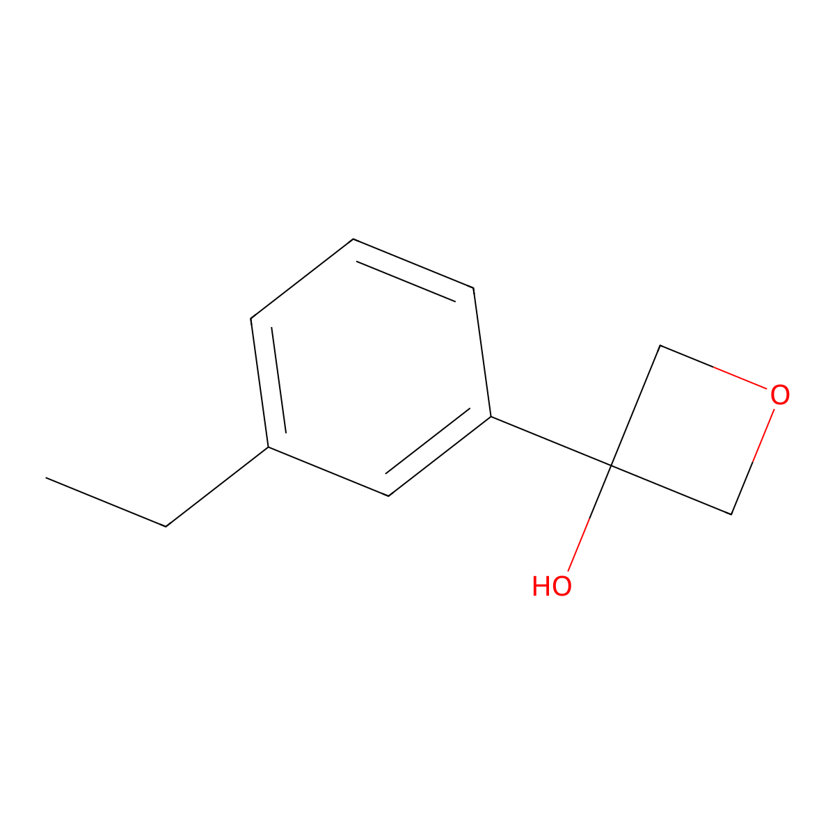 3-(3-Ethylphenyl)-3-oxetanol molecular structure, CAS 2103941-22-4