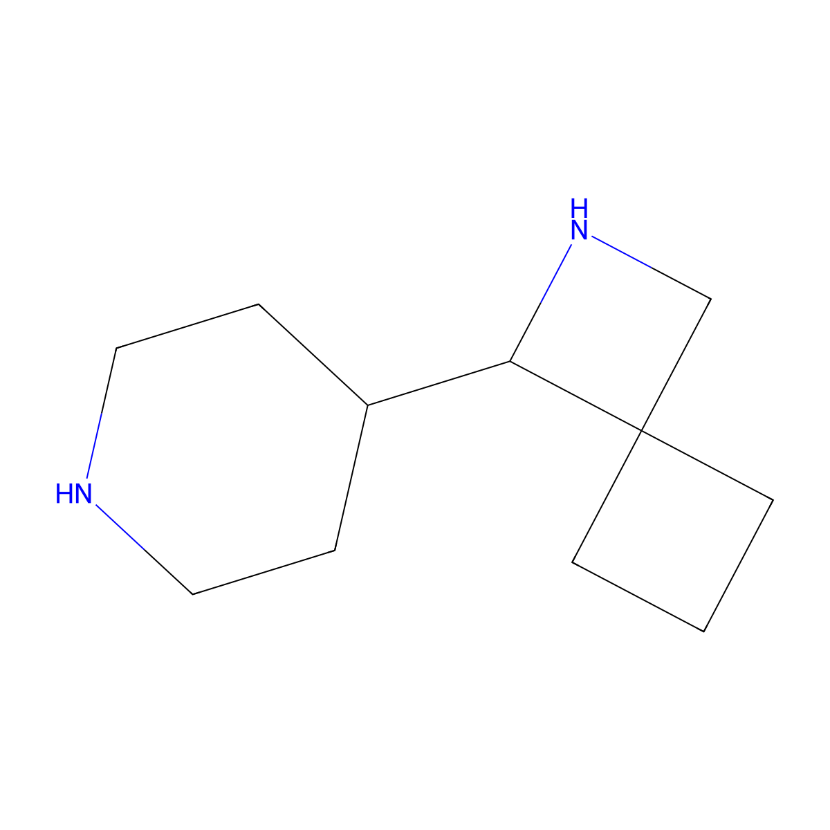 1-(Piperidin-4-yl)-2-azaspiro[3.3]heptane molecular structure, CAS 2103955-85-5