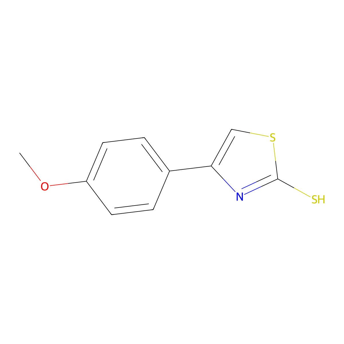 4-(4-Methoxyphenyl)-1,3-thiazole-2-thiol molecular structure, CAS 2104-05-4