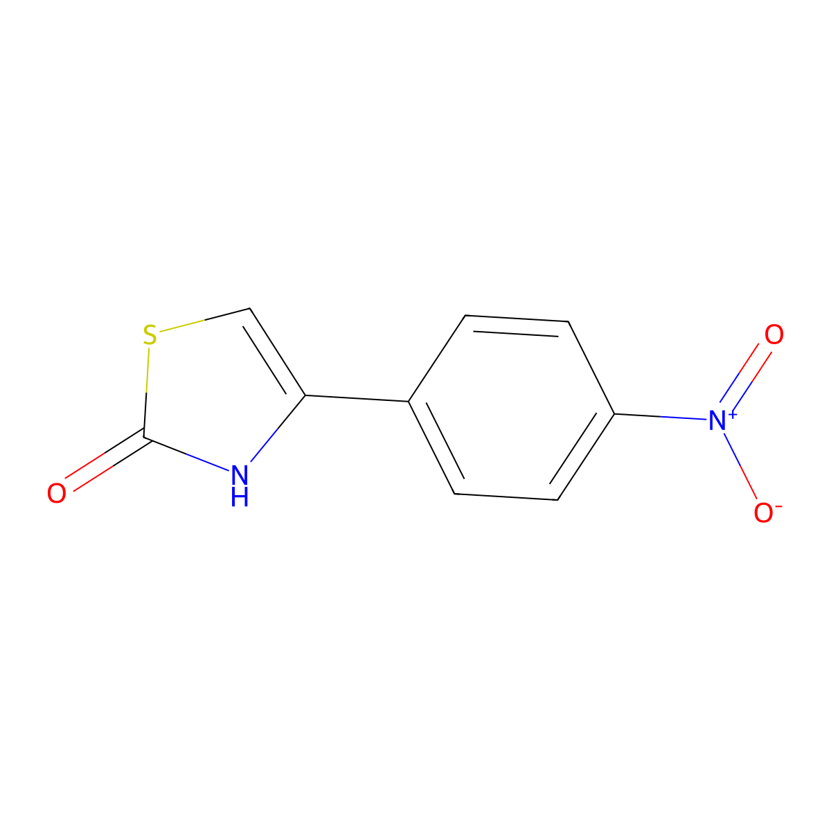 4-(4-Nitrophenyl)-1,3-thiazol-2(3H)-one molecular structure, CAS 2104-08-7