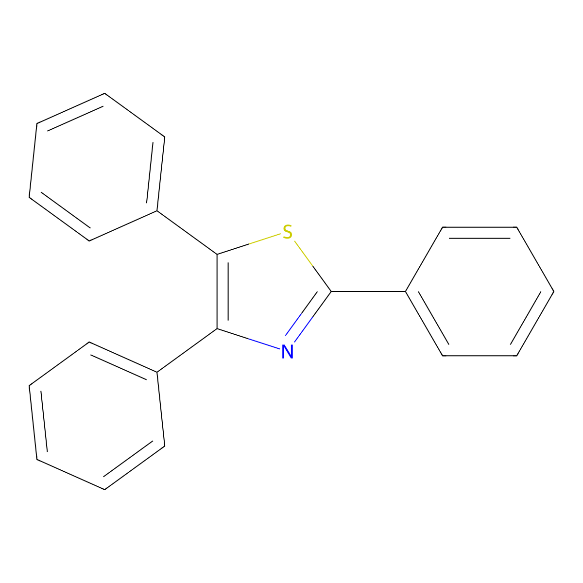 Thiazole, triphenyl- molecular structure, CAS 2104-11-2