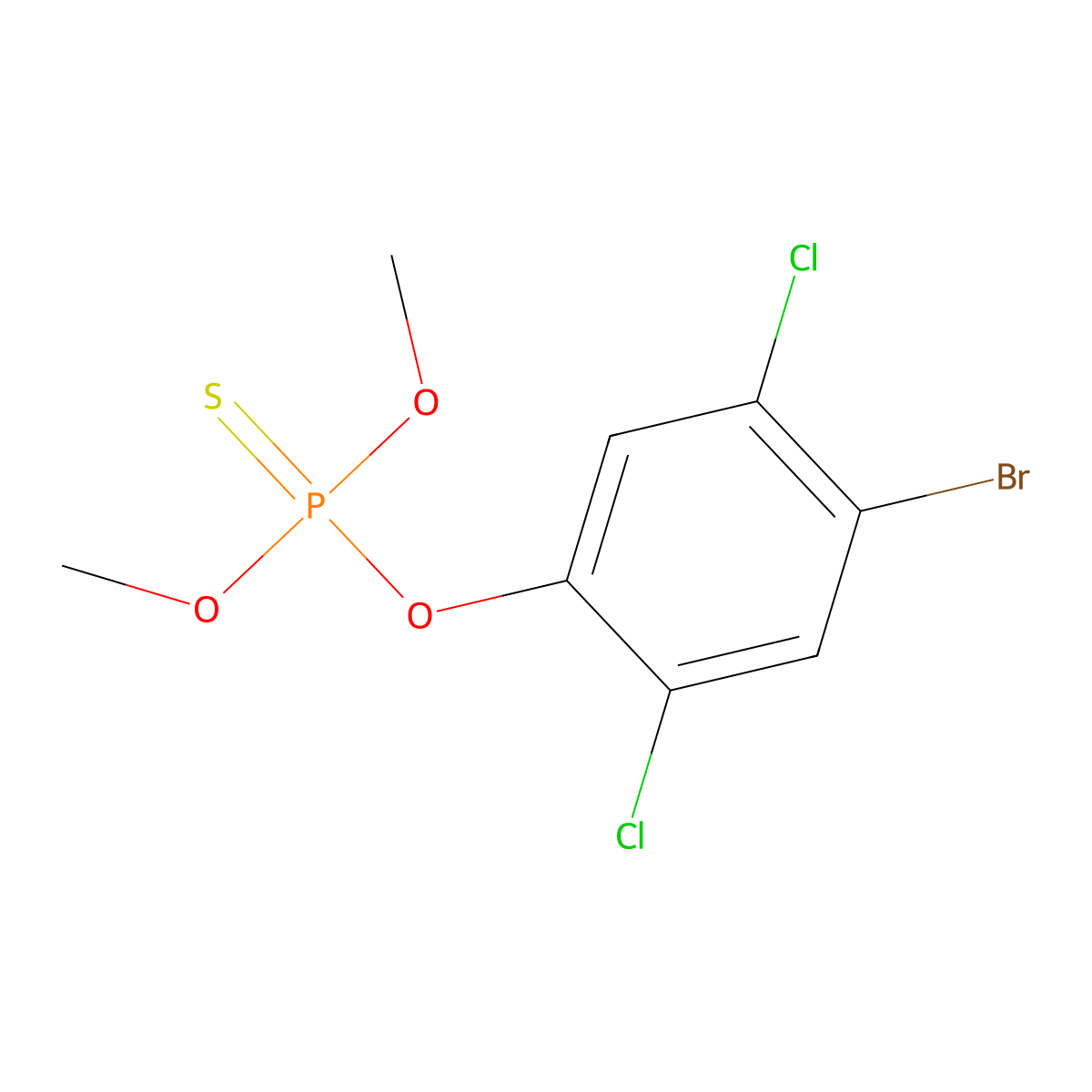 Bromophos molecular structure, CAS 2104-96-3