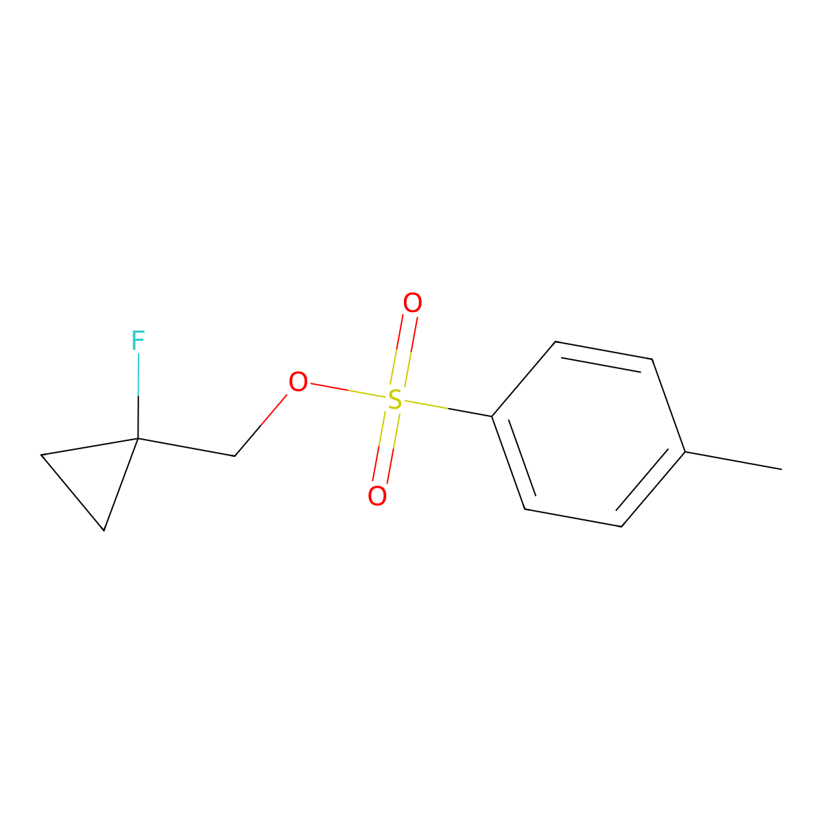 (1-Fluorocyclopropyl)methyl 4-methylbenzenesulfonate molecular structure, CAS 2104019-74-9
