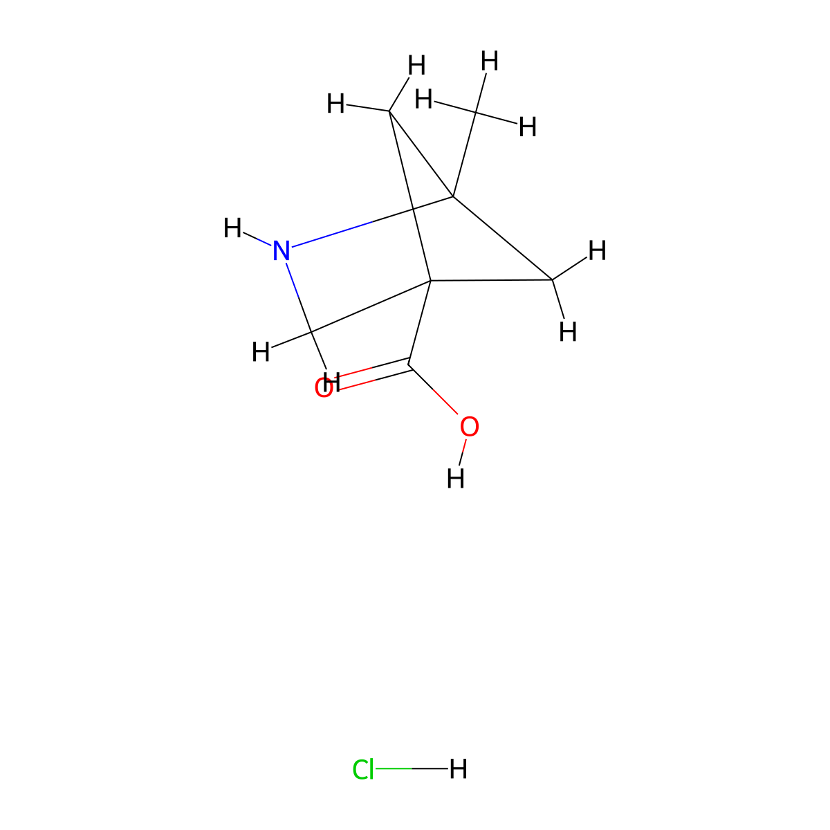 1-Methyl-2-azabicyclo[2.1.1]hexane-4-carboxylic acid hydrochloride molecular structure, CAS 2104038-68-6