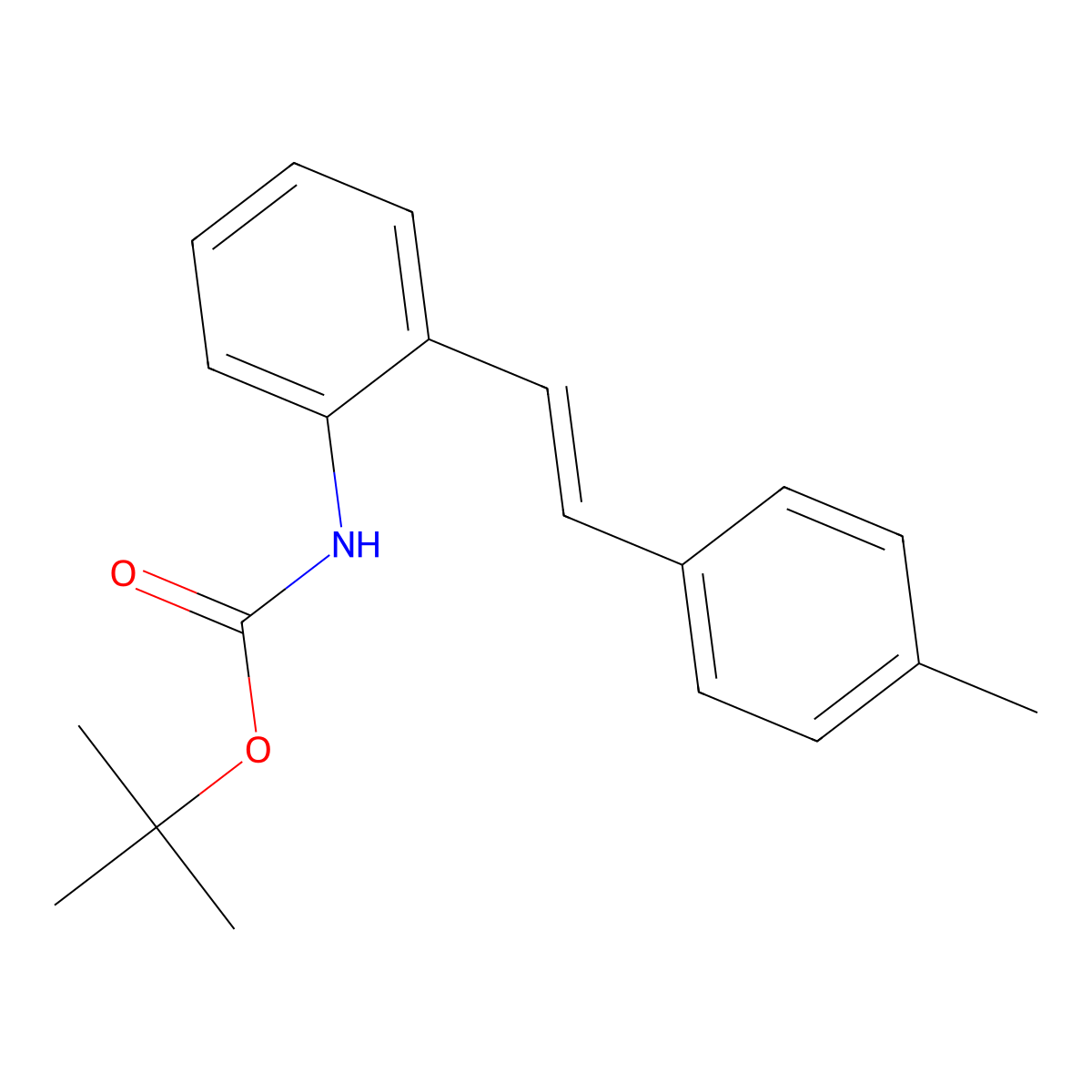 tert-Butyl (E)-(2-(4-methylstyryl)phenyl)carbamate molecular structure, CAS 2104040-69-7