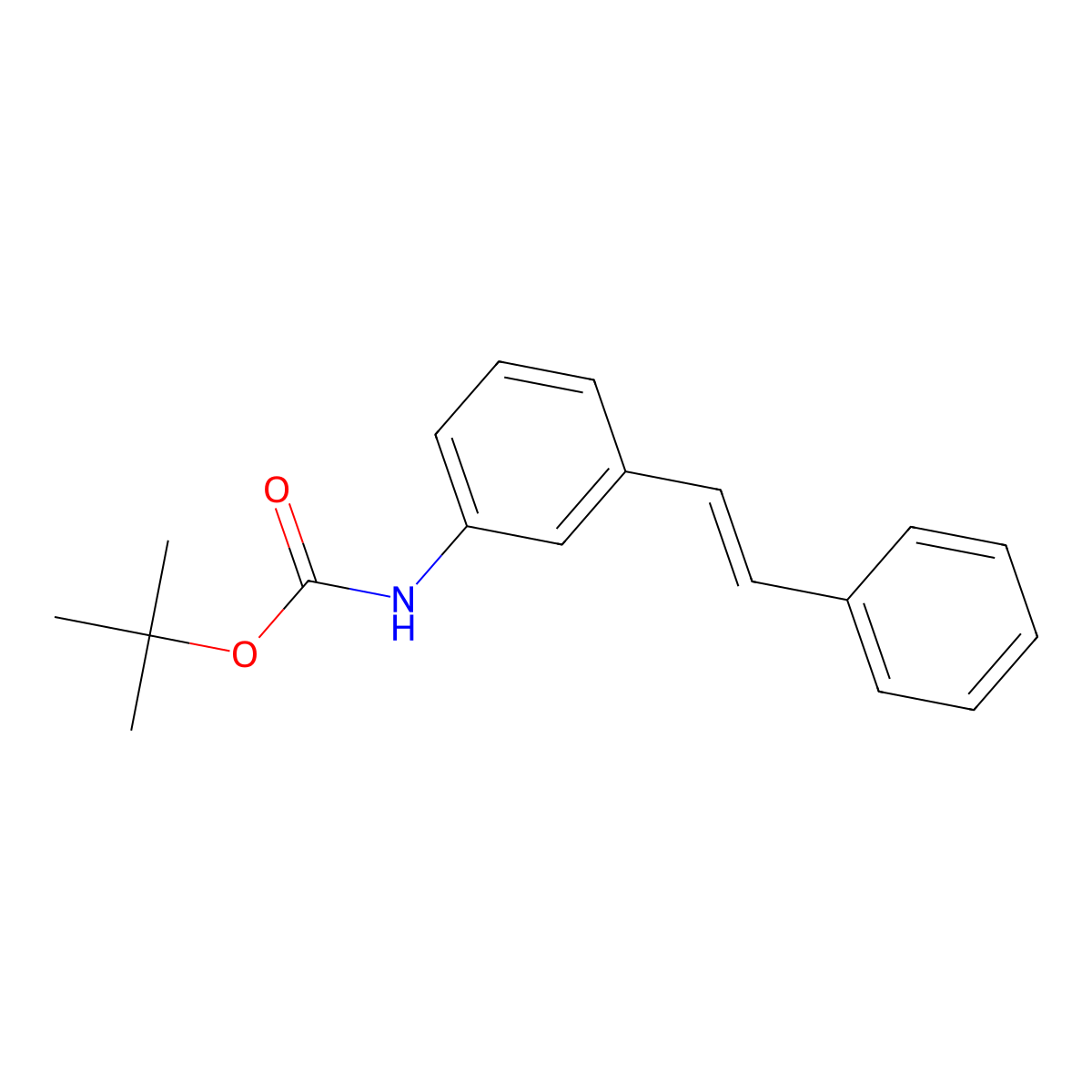 tert-Butyl (E)-(3-styrylphenyl)carbamate molecular structure, CAS 2104040-83-5