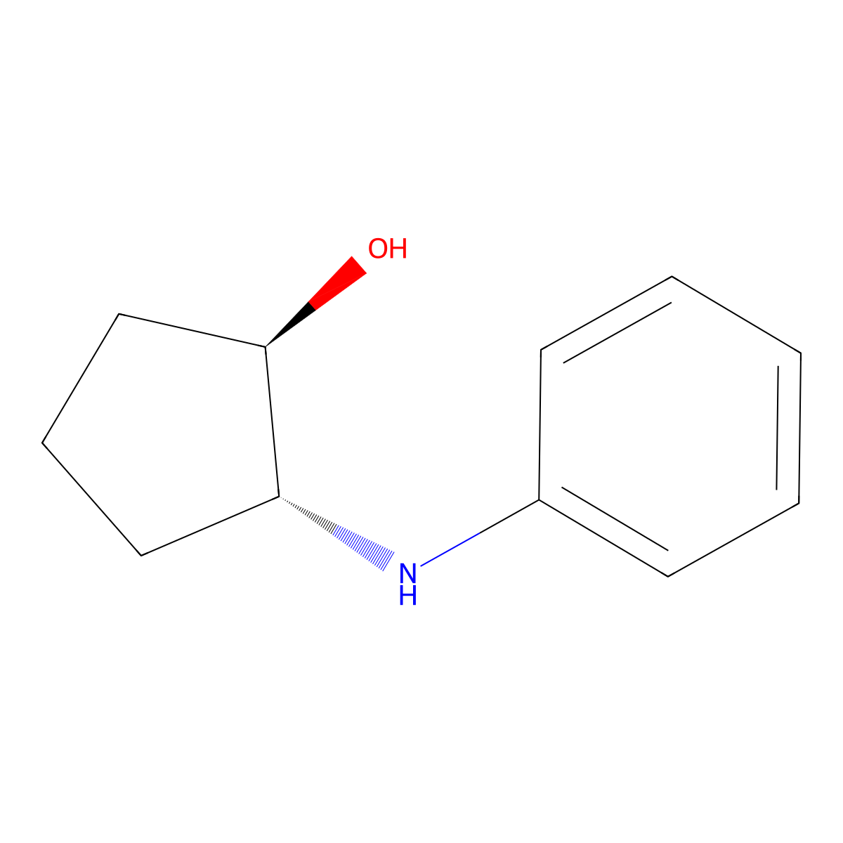 (1R,2R)-2-(phenylamino)cyclopentan-1-ol molecular structure, CAS 210408-12-1