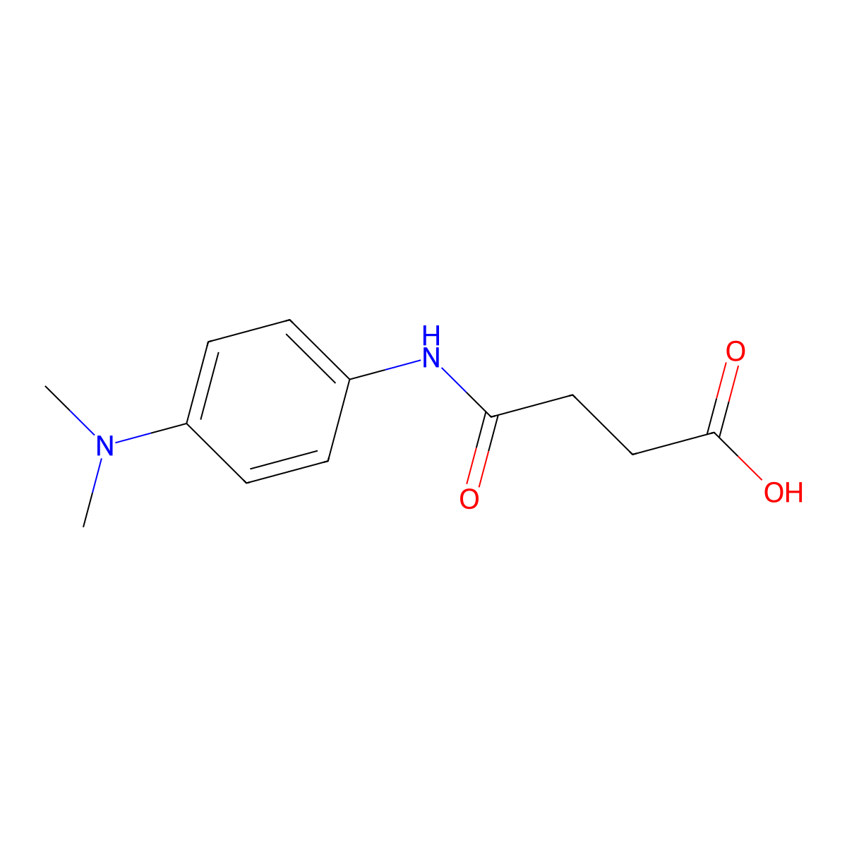 4-[4-(Dimethylamino)anilino]-4-oxobutanoic acid molecular structure, CAS 210409-50-0